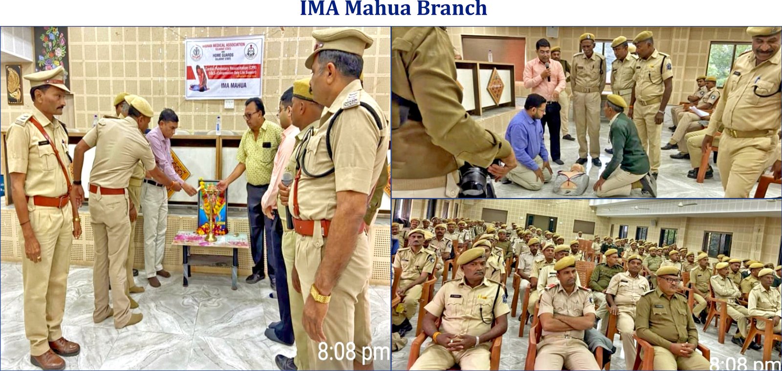 Public awareness seminar explaining basic life support chain of survival.